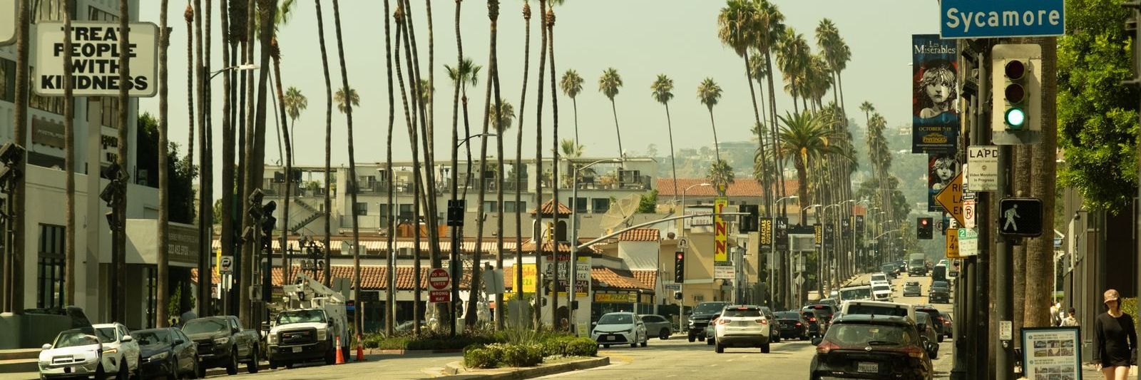 Los Angeles street lined with palm trees — Velocity Forged is based in Los Angeles, CA